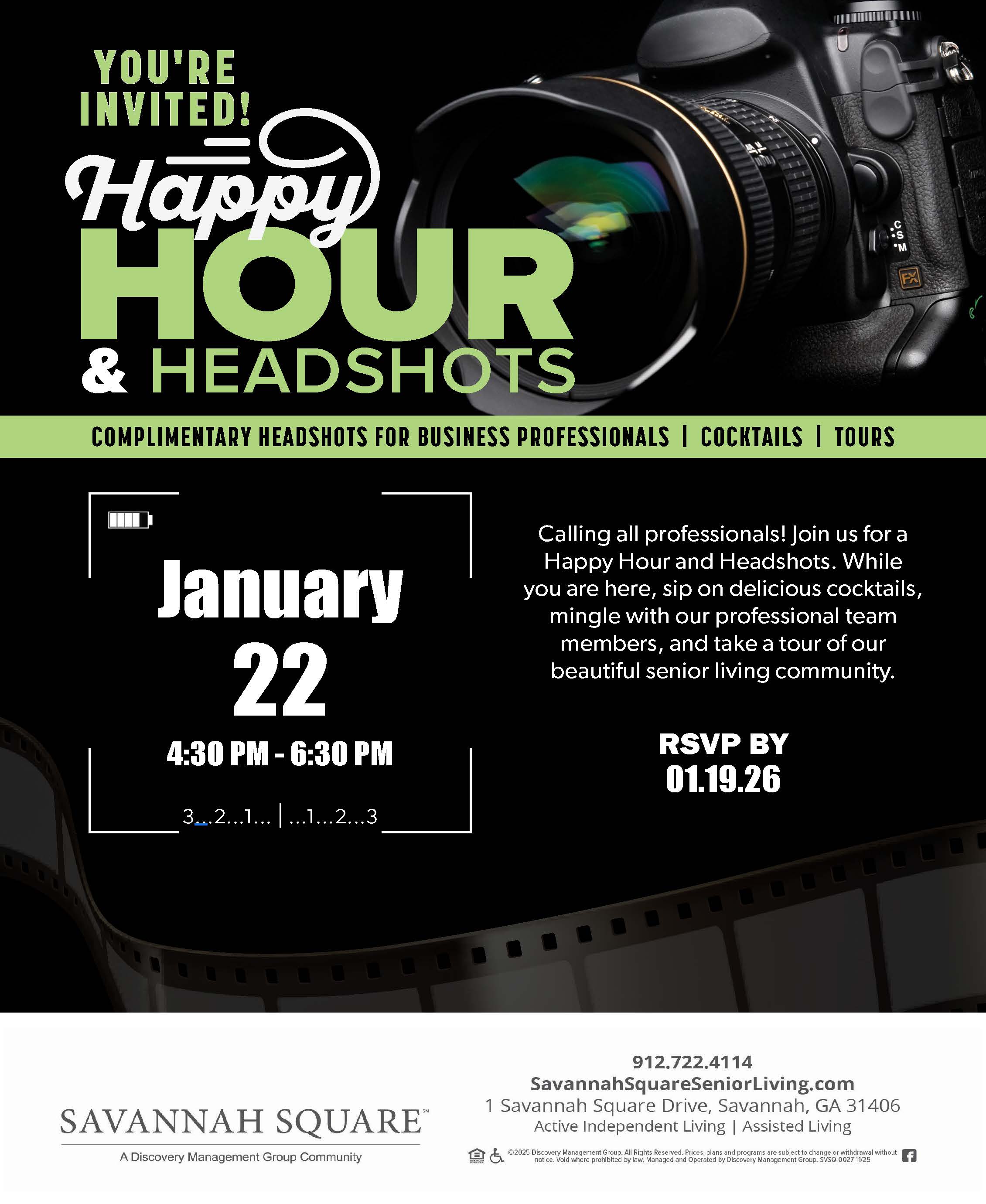 Happy Hour and Head Shots Flyer